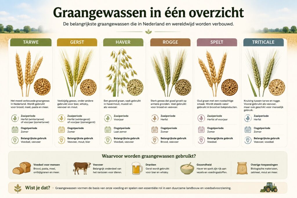 Graangewassen in een overzicht